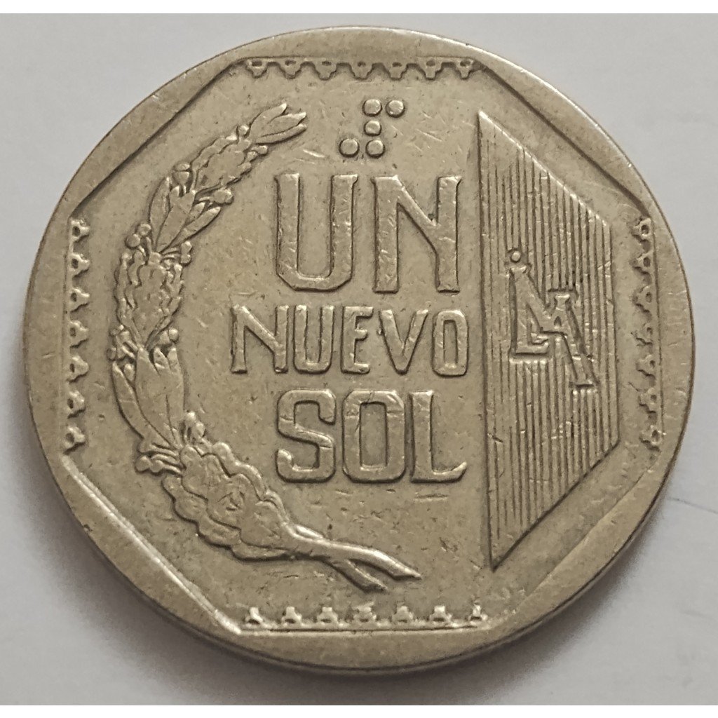 moeda antiga 1 novo sol 1994 perú mbc