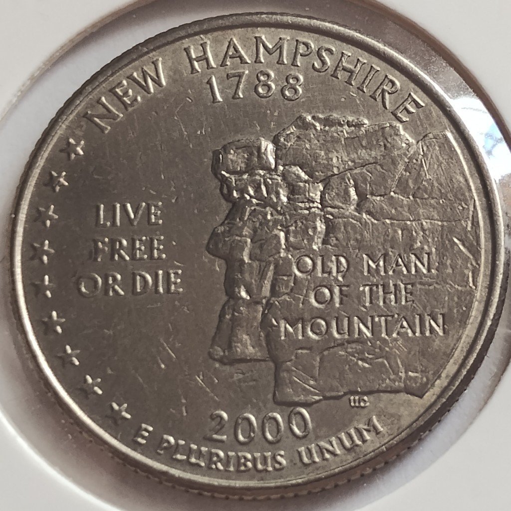 moeda quarter dollar states & parks new hempshire 2000
