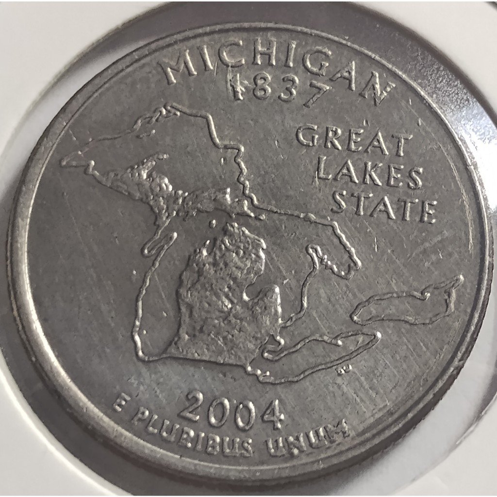 moeda quarter dollar states & parks michigan 2004 mbc