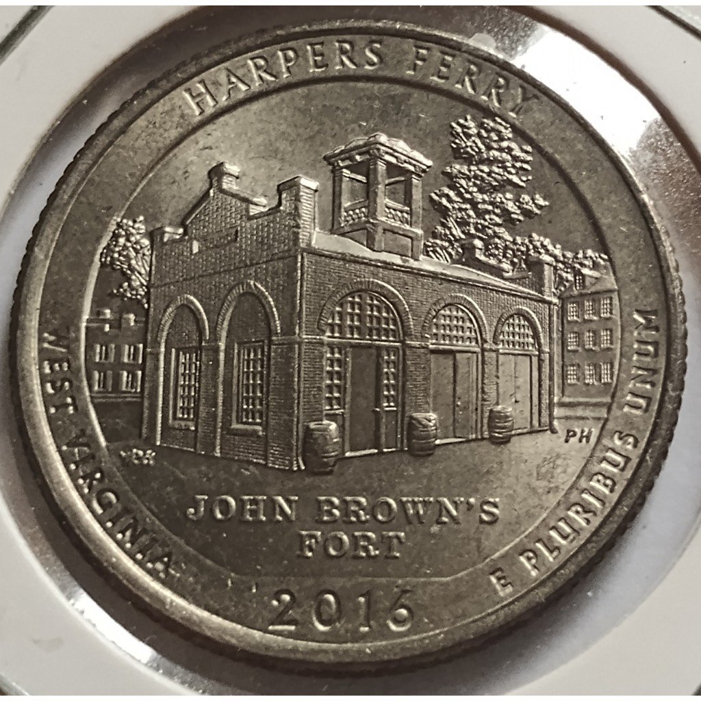 moeda quarter dollar states & parks west virginia 2016 mbc