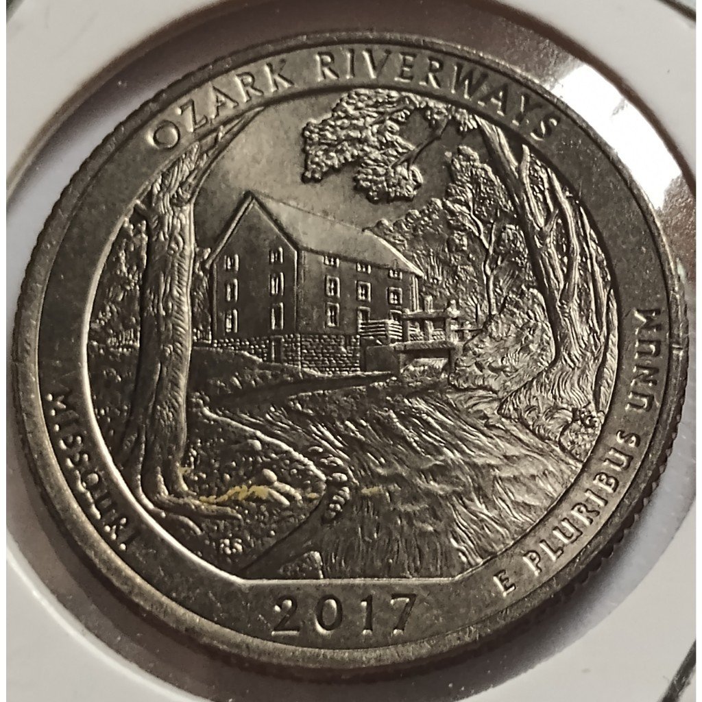 moeda quarter dollar states & parks missouri 2017 mbc