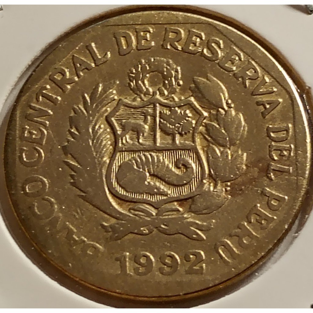 moeda 50 cêntimos 1992 perú mbc