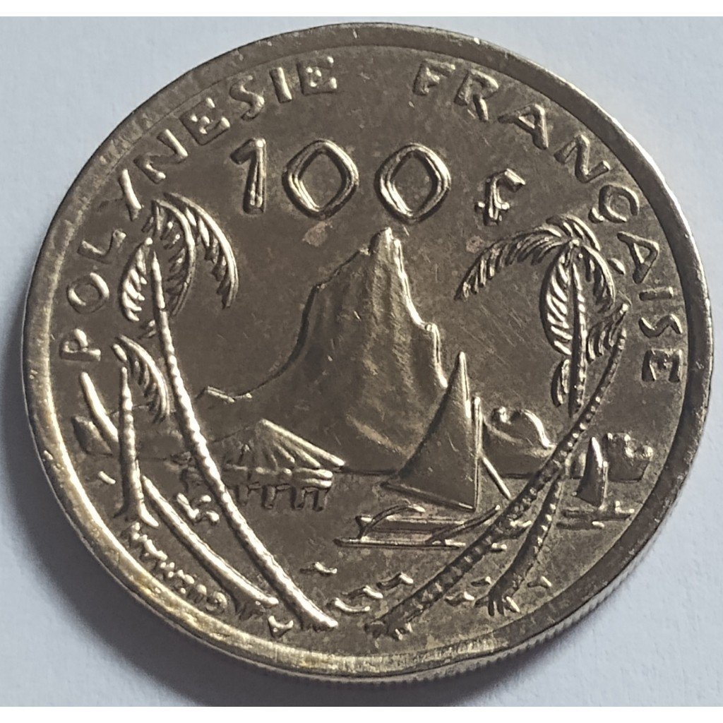 moeda 100 francs 2014 polinésia francesa mbc