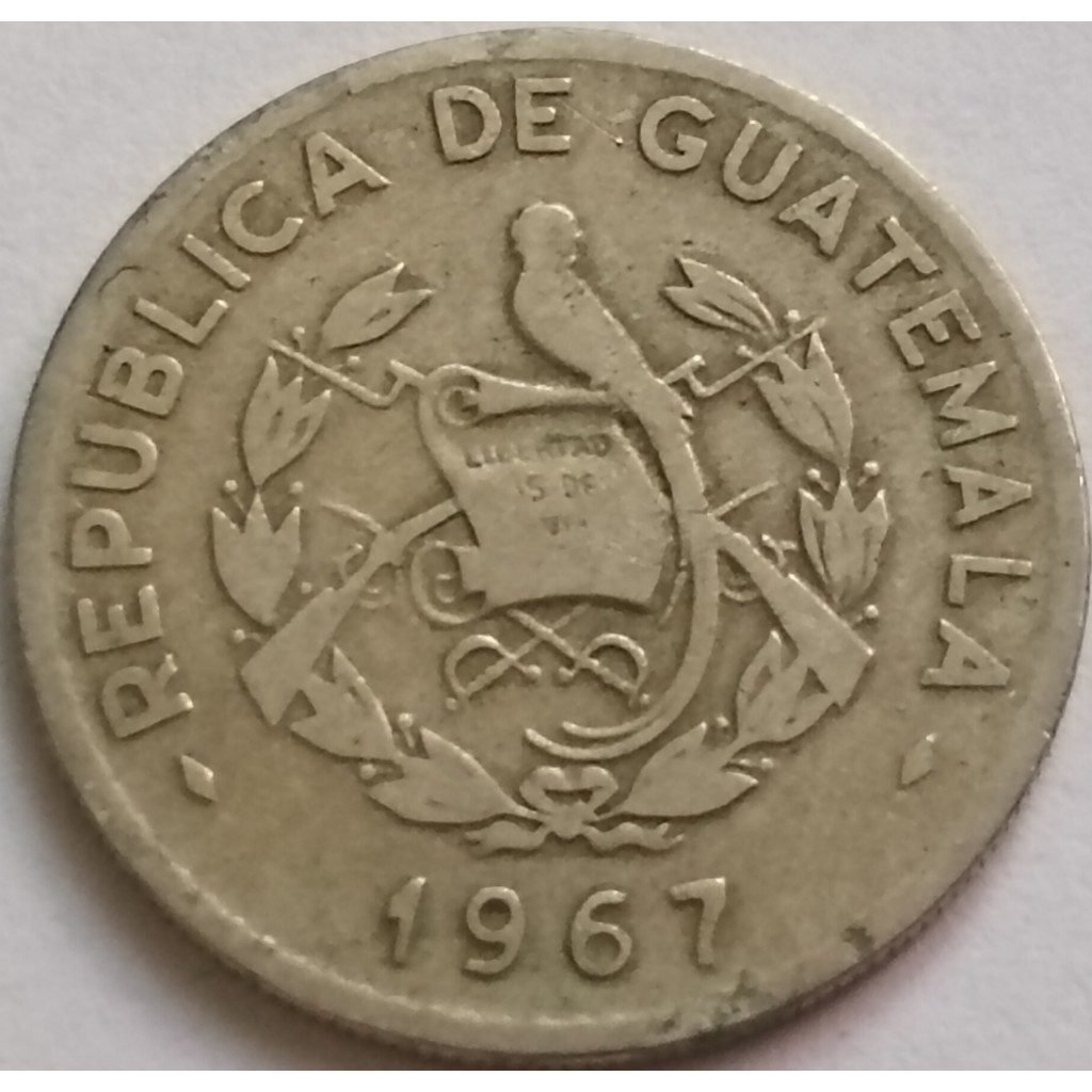 moeda 10 centavos 1967 guatemala mbc