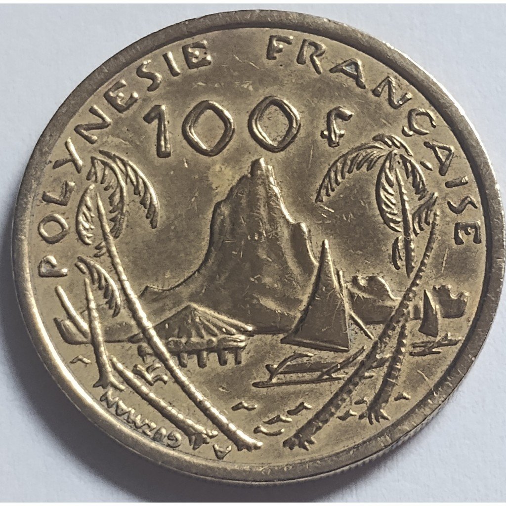 moeda 100 francs 2007 polinésia francesa mbc