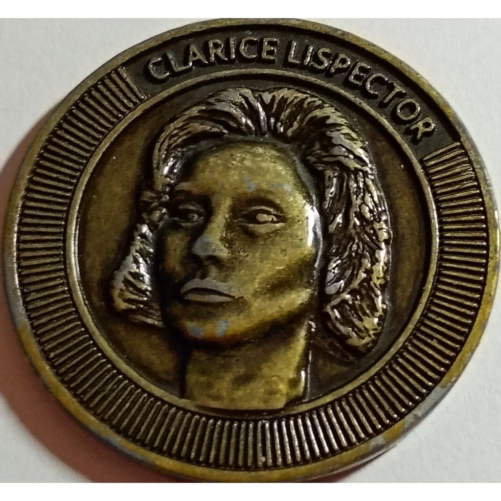 moeda medalha tag clarice lispector mbc