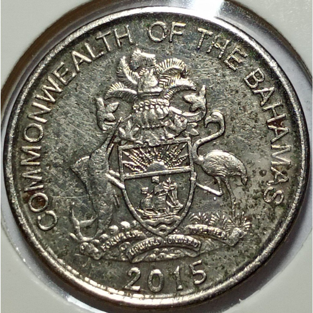 moeda 5 cents 2015 bahamas mbc